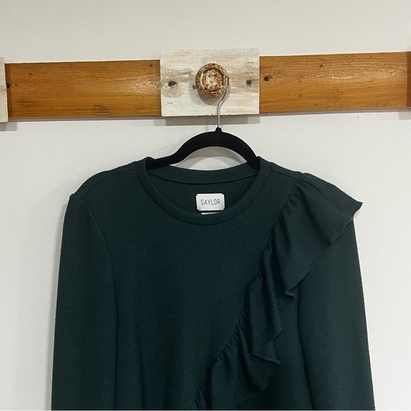 Saylor Kora Ruffle Ribbed Pullover Sweater - Picture 4 of 11